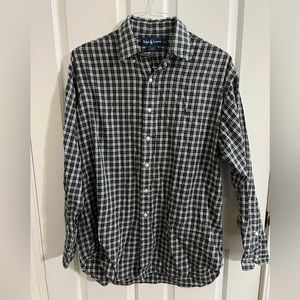 Men’s long sleeve polo. Plaid. Size L. Ralph Lauren